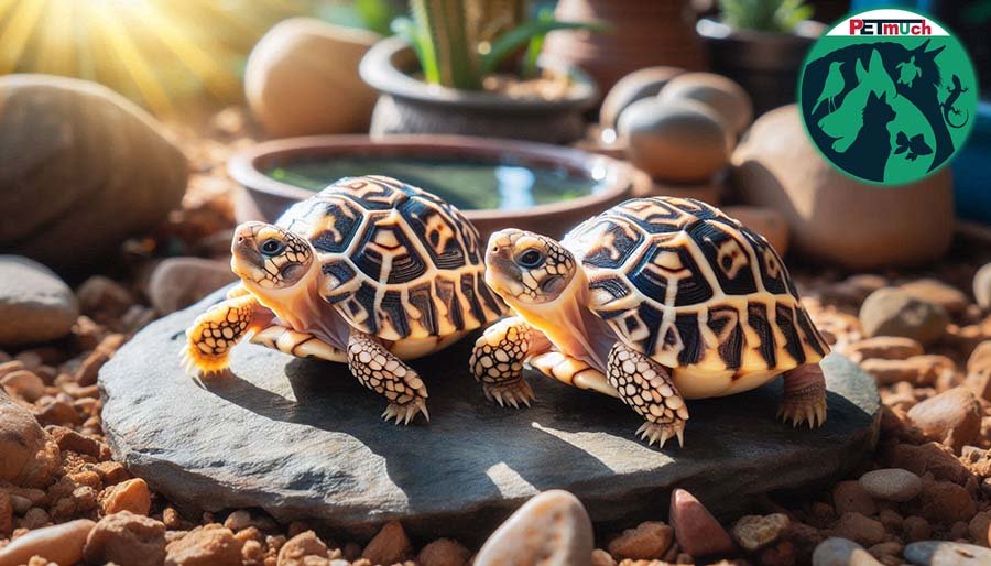 Male and Female Eastern Hermann's tortoise resting