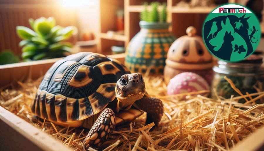 Eastern Hermann’s Tortoise in indoor habitat