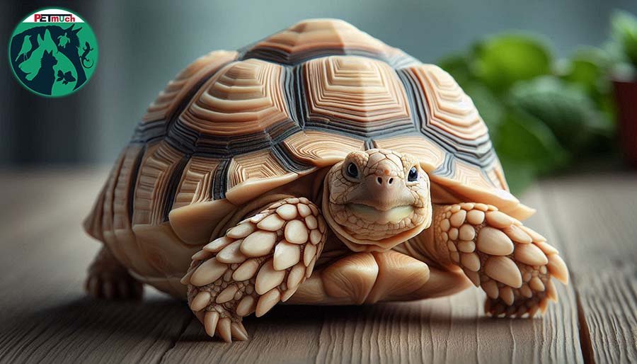 Pet Russian tortoise at home