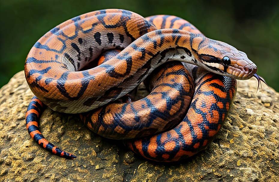 Rainbow Boa in the wild
