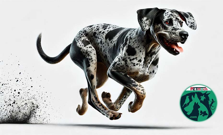 Catahoula Leopard Dog running