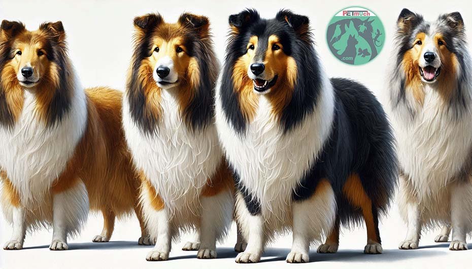 Rough Collie different coat colors