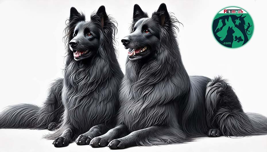 Groenendael Belgian Sheepdog sitting together