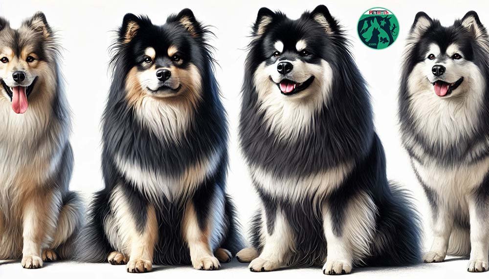 Finnish Lapphund In different Colors - Photo generated with help of AI tools