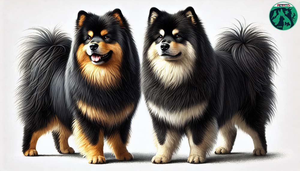 Finnish Lapphund dogs standing - Image generated with help of AI tools