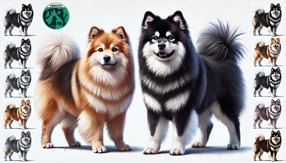 Finnish Lapphund color variations - Photo generated with help of AI tools
